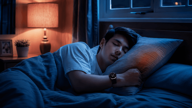 Person sleeping during the night